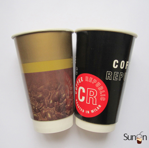 16 oz double walled paper cups